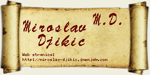 Miroslav Đikić vizit kartica